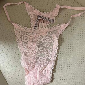 Victoria's Secert Pink Lacie Sparkle Thong L